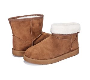 Schnee Damen Stiefel Neue Winter Warme Baumwolle Kurze Röhre Flache Plus Samt Kurz Für Trend