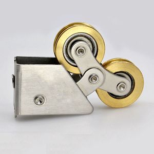 828-type sliding glass door plastic steel window pulley shower room Concave wheel mute brass roller hardware part