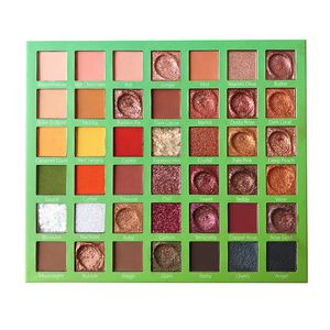 Ombretto OEM Cosmetici 42 colori Foresta pluviale Matte Shimmer Glitter Crema-polvere Ombretto Pigmentato Tavolozza Trucco occhi personalizzato