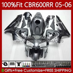 Injektionsformabwehrungen für Honda CBR 600RR 600F5 600cc 2005-2006 Body 72NO.85 CBR600 CBR 600 CC F5 RR F 5 2005 2006 CBR600F5 CBR600RR 05 06 OEM Bodywork Silbergrau