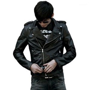 Men's Leather & Faux Wholesale- 2021 Spring Autumn Men PU Jackets Motorcycle Jacket Coat With Zipper Men's Top Quality