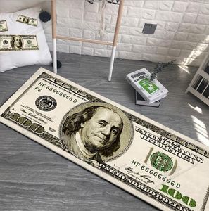 Carpets Wholesale Crative Runner Dollar Printed Carpet Non-Slip Area Rug Modern Home Decor One Hundred 100 Bill Print1