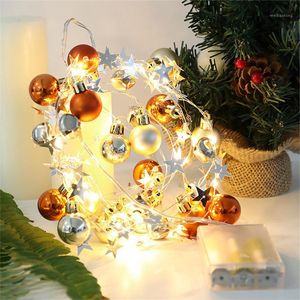 Party Decoration 20Led Christmas Balls Bell String Lights Decorations Xmas Tree Ornaments Led Garland Holiday Fairy Year Gifts Home1