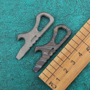 Titanium alloy small monster multifunctional camping screwdriver bottle opener EDC tool
