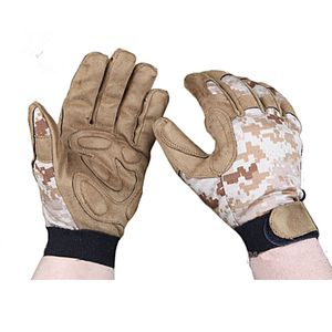 Airsoft Outdoor Shooting/Hunting Gloves Tactical Full Finger MOLLE Camouflage Glove For Hunting Climbing Mandrake Q0114