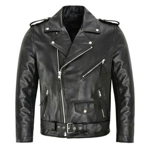 Men's Fur & Faux Boutique Punk Men PU Leather Jacket Motorcycle Fashion Slim Fit Coat