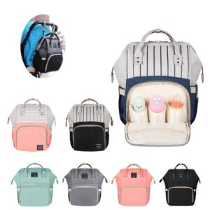 Große Kapazität Mama Mutterschaft Tasche Windel Windel Tasche Bolsa Maternida Gedruckt Bebe Tasche Reise Rucksack Desiger Pflege Baby Pflege LJ201013