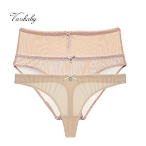 VarsBaby Sexy Transparent Garn Underkläder 3 st Briefs + Thongs + High Waist Panties S M L XL XXL för Dam 201112