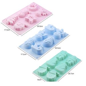 Baking Moulds Christmas Sile Cake Mold For Tree Snowman Decoration Tools Non-stick Sil Mould 3d Diy Decorating Acc qylDTX