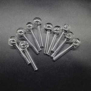 Mini Bong Cachimbo de Vidro Queimador de Unhas com 65mm de Comprimento Pirex Grosso Cachimbos Concentrados Transparentes Tubo para Fumar Tabaco Ervas Secas Queimador de Óleo Bongs