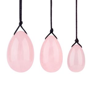 3 Pcs/set Natural Jade Stone Yoni Egg Crystal Chakra Healing Yoga Kegel Exercise Eggs to Train PC Muscles Pelvic Floor JK2101XB