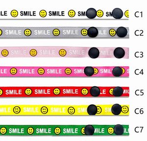 Smile Face Mask Lanyardhållare Webbing Rep Halsband Rem Sladd Stränghållare För vuxna Barn Godisfärger