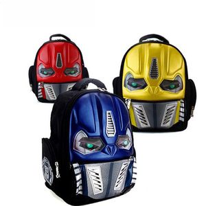 Christmas Gift 3D Robot School Bags For Boy Girls First Grade School Backpacks For Children Kids Schoolbag Mochila Escolar LJ201029