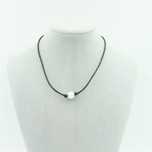 New Fashion Hot Styles Genuine Leather Choker Necklace Perfect Imitation Pearls choker Pearl Jewelry J2