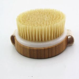 Spedizione gratuita Bambù Bordo rotondo Setola Brush Brush Brush Massage Bath Spazzola pulita