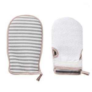 Elektriska massagers 1pc dusch badhandske exfoliating hud spa massage scrub back dubbel sida mitten kropps scrubber cleanning massager verktyg1