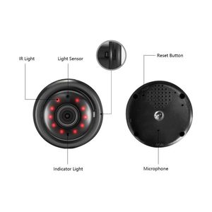 FreeShipping IP-Kamera, Mini-WLAN-Kamera mit Infrarot-Nachtsicht, 2-Wege-Audio, Motion Tracker für die Sicherheit zu Hause, Babyphone