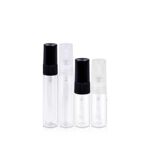 2ML 3 мл 5 мл 10 мл стеклянные флаконы флаконы парфюмерии прозрачные стеклянные распылительные бутылки пустые ароматные упаковки флакон с черным белым