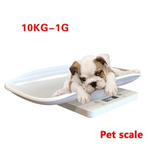 Plastica elettronica digitale per animali domestici bilancia HD Display LCD strumento di misura per neonati corpo per animali domestici che pesa con precisione 1g-10kg Y200106