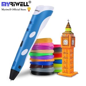 Myriwell mit 50 m 1,75 mm ABS-Filament, intelligenten Druckgriffen für Kinder, Geburtstag, Weihnachten, Geschenk, 3D-Zeichenstift 201214