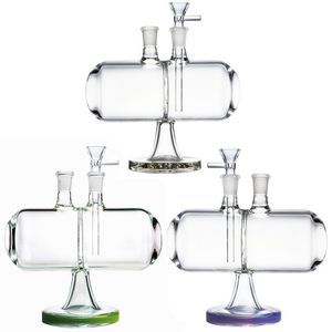 Vintage 7 Zoll Infinity Wasserfall Invertible Gravity Glas BONG Shisha Rauchpfeifen Ölbrenner mit Banger kann Kundenlogo setzen
