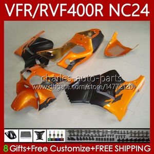 Corpo OEM per HONDA RVF400R VFR400 R VFR400R NC24 V4 87 88 arancione nero Carrozzeria 78No.15 RVF400 RVF VFR 400 R 400RR 87-88 VFR 400R VFR400RR 1987 1988 Carenatura moto