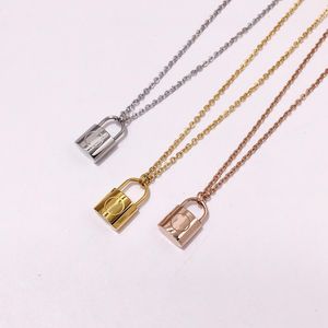 Hot New 316L titanium steel jewelry necklace necklace 18K gold rose silver necklace for men and women couple gift