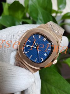 2021 Последняя модель классическая серия бестселлера 18K Rose Gold Blue Dial 40,5 мм Asia 2813 Automatic Mechani 5711 Automa из нержавеющей стали