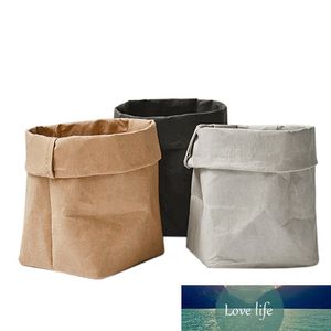 Washable Kraft Paper Bag Plant Flowers Pots Multifunction Home Wear-resistant Storage Bags Reuse Environmentally Friendly Bag