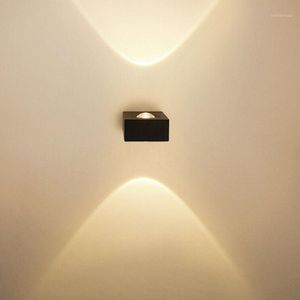 V￤gglampa 2021 Seling Modern 3W LED Square Aluminium AC85-265V 110V 220V Lampor Belysning f￶r sovrum KTV Bakgrund Ljus1