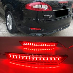 1セットLEDリアバンパーリフレクターライトFord Mondeo Sedan 2007 2008 2009 2010年テールブレーキライトフォグランプ