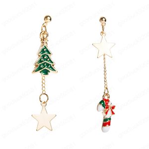 Bellissimi orecchini pendenti natalizi con olio gocciolante per donna Orecchini pendenti lunghi irregolari con stella elegante Regalo per feste di Natale per ragazze