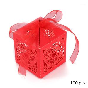 Opakowanie na prezenty 100pcs/Set Portable Fashion Pearl Paper Candy Box Dekoracja ślubna Wedding Favors Home Box1