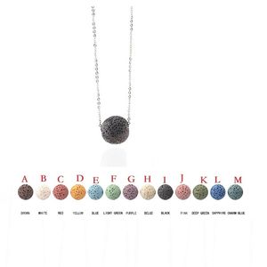 10mm Colorful Lava Stone Beads Aromatherapy Essential Oil Perfume Diffuser Pendant Necklace Collar Jewelry