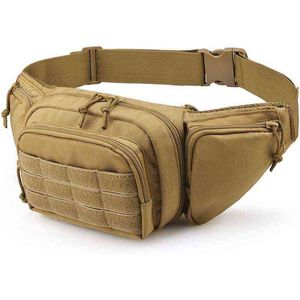 Tactical Men Waist Pack Nylon Hiking Phone Pouch Outdoor Sports Army Military Hunting Climbing Camping Belt Bag Y1227