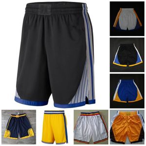 Pantaloncini da Basket Giallo Blu Nero Bianco Pantaloni Vintage Traspiranti Pantaloni Sportivi Pantaloncini Classici City Cuciti