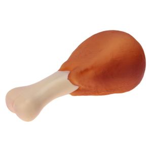 Gummi Squeak Toy för hund skrikande kyckling tugga ben toffel pittig kul tand slipning träning husdjur leveranser