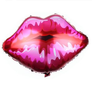 Walentynki Dekoracje Ślubne Kiss Me Lips Aluminium Film Balon Czerwona Szminka Lips HH21-857
