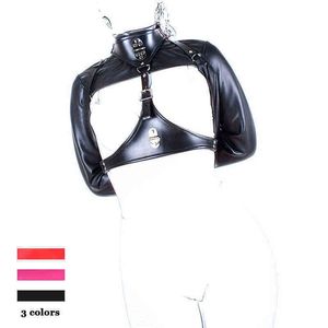 Nxy sm sexo adulto adultos adultos de couro ajustável peito preto leite bondage brinquedos divertido para casais roupa escrava bdsm restrict.1220