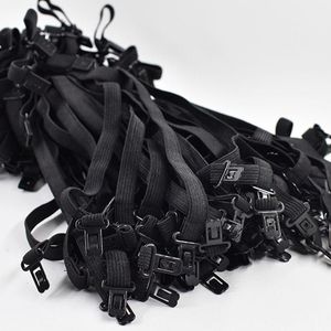 Neck Ties Set Men Women Kids DIY Accessories Bow Tie Adjustable Polyester Belt With Clip Bowtie Black Elastic Strap Extender Bands