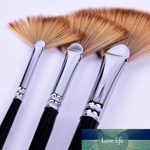 3Pcs Set Oil Painting Brushes Artist Paint Brush Fan-shaped Drawing Art Supplies Wooden Handle Multi Purpose Black