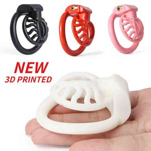 Nxy Cockriings 3D Impresso Plástico Sun Aranha Masculino Chastity Dispositivo Penis Treinador Gaióis Anel BDSM Barriga Sexo Brinquedos Para Homens 0214