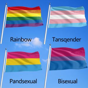 150cm*90cm Rainbow Flag 3*5FT Transgender Gay Pride Banner Pink Blue LGBT Flag Polyester Custom Hanging Home Decorative