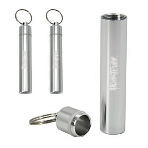 HOneyPuff Gümüş Metal Hava Geçirmez Mühürlü Ot Stash Kavanoz Saklama Kabı 14 ML Alüminyum Koku Geçirmez Seyahat Tüpleri Tütün Kavanozları