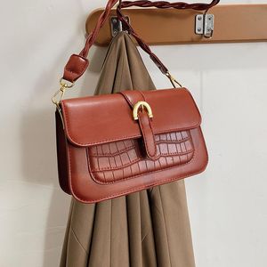 Designer- Women PU Läder Crossbody Väskor för kvinnor Små axel Simple Bag Kvinna Handväskor och Purses