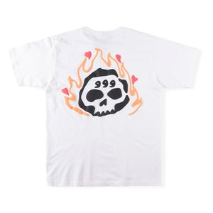 T Shirt Shirts Men's Black White Foaming Print High quality Short Sleeve T-Shirts Hip Hop Oversize Tee