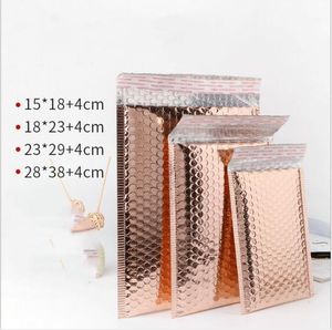 50PCS Użyteczne przestrzeń Rose Gold Poly Bubble Mailler Koperty Wyściełane torba pocztowa samozachowolenie worka prezentowa 1