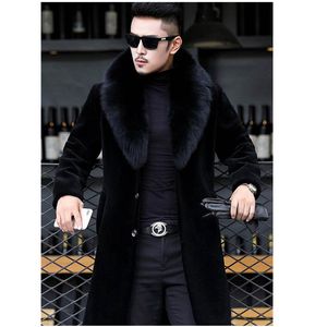 Mens Wool Blends Jackets Fashion Mink Fur Warm Down Jackets Coats Designer Winter Outdoor Long Sleeve Thicken Parkas Plus Size Outerwear