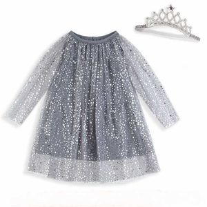 Детское платье на день рождения с рукавами Принцесса Костюм Girls Girls Tunic Детская одежда Одежда Fille Блестящие дети для вечеринки 211231