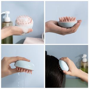 Silicone Head Body Scalp Massage Brush Comb Shampoo Hair Washing Combs Shower Dry Wet Hairs Bath Spa Massages Brushes WLY BH4563